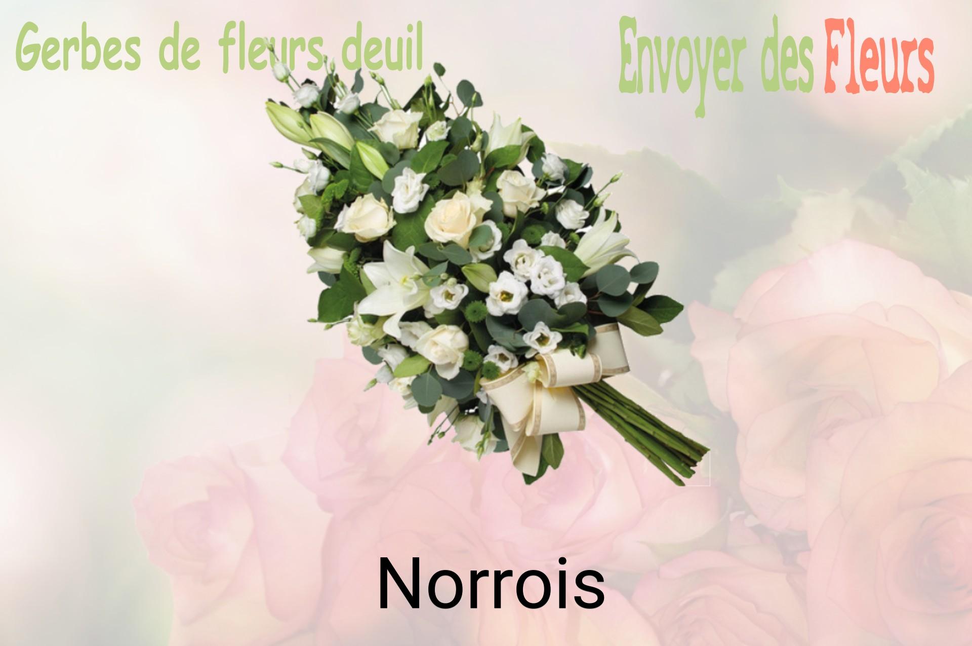 Gerbe de fleurs de deuil livrée à Norrois